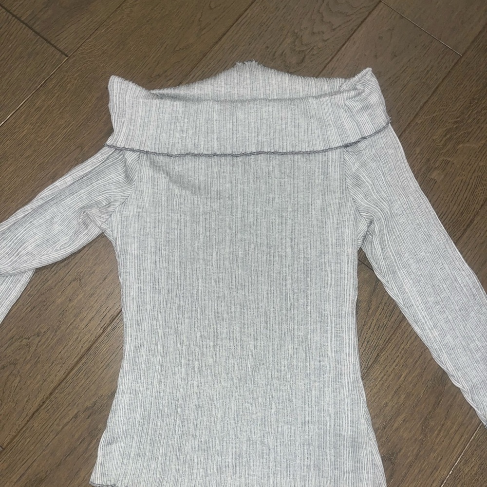 Gray Off-Shoulder Women Sweater